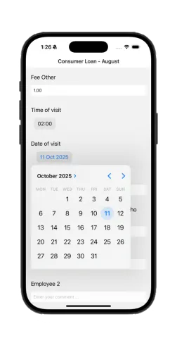 Mobile application screenshot