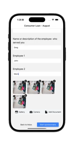Mobile application screenshot
